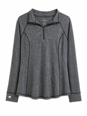 Torrid Active Size 3 Gray Heathered Quarter Zip Athletic Pullover